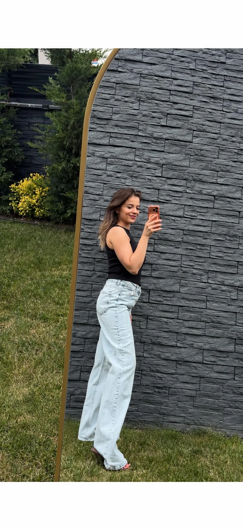 Açık Mavi Bol Paça Jean Pantolon